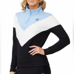 NWT New FILA Women's 1/4 Zip Pullover Sweatshirt Blue Fleece Small S
